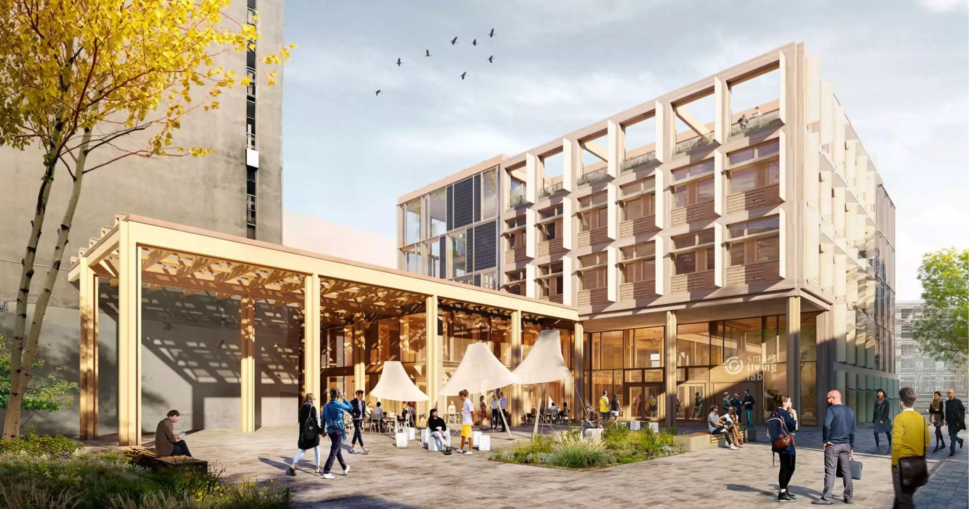 Bâtiment du Smart Living Lab à Fribourg